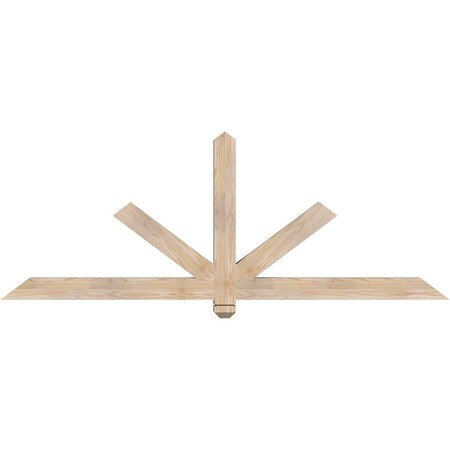 Ekena Millwork Kennewick Smooth Timber Gable Bracket, Douglas Fir, 72"W x 27"H x 3 1/2"D x 3 1/2"F, 9/12 Pitch GBW072X27X0404KEN00SDF